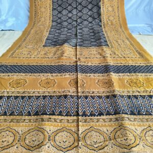 Elegant Printed Lawn Saree – Motif on Teal – 7 meter #14